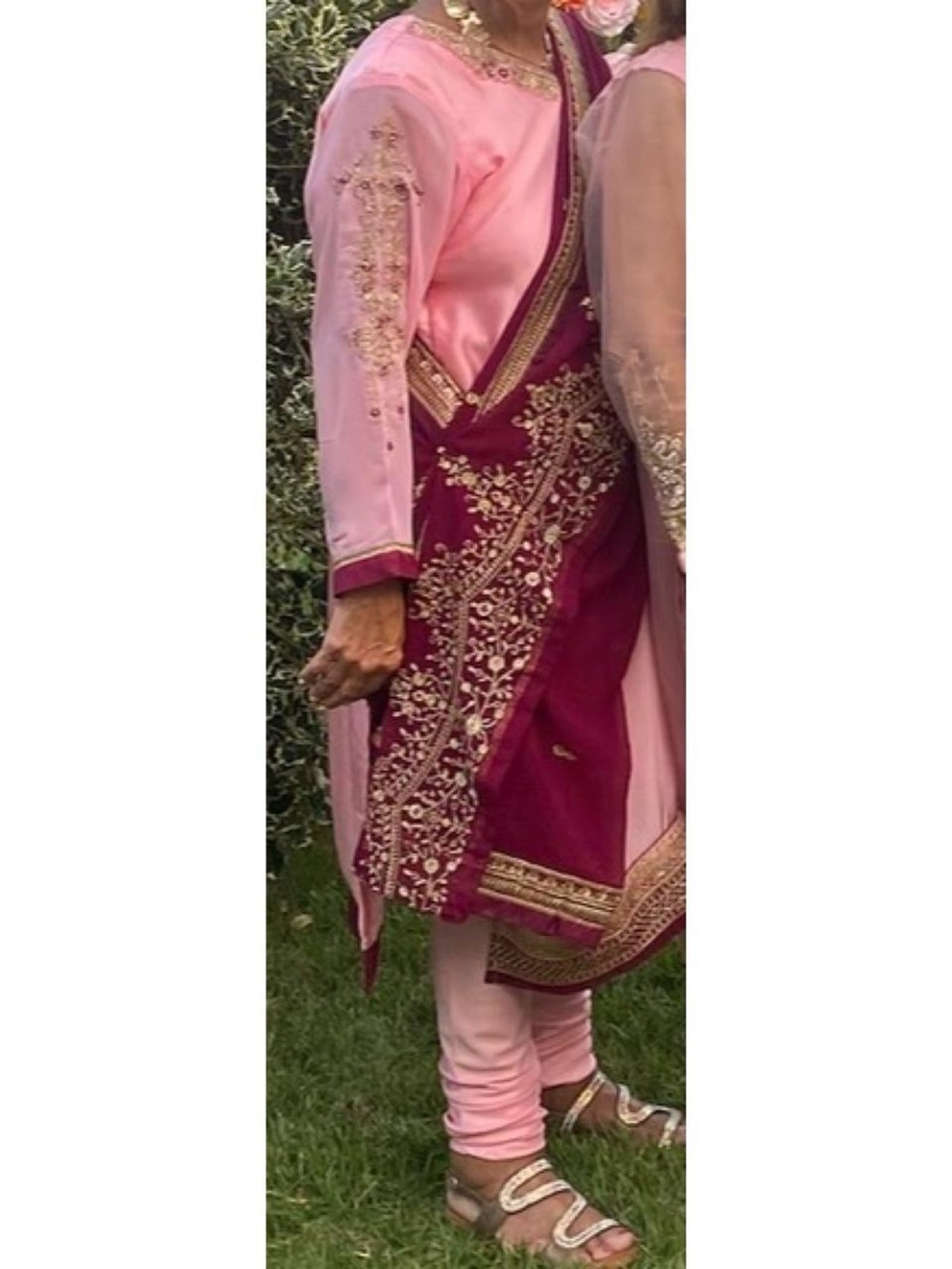 Pink and Magenta Embroidered Salwar Kameez Set